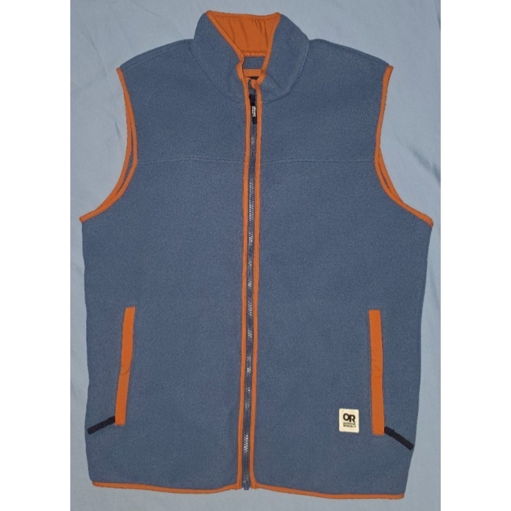 Outdoor Research Tokeland Fleece Vest Mens Large Recycled Polyester UPF 30 Zip